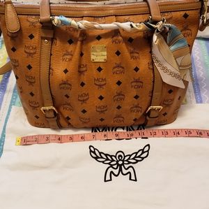 Cognag Mcm 2 way shoulder bag